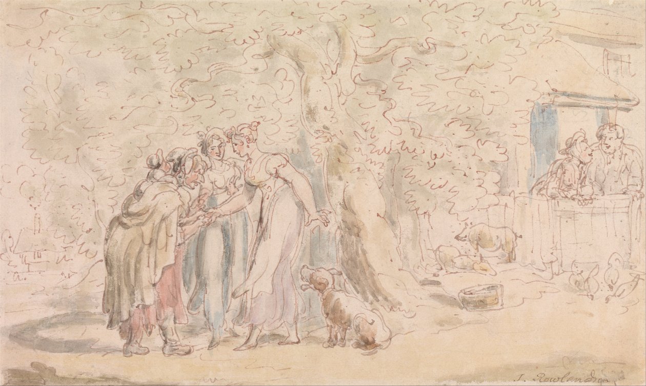 Wakefield vikáriusa- Jóslás alkotó: Thomas Rowlandson