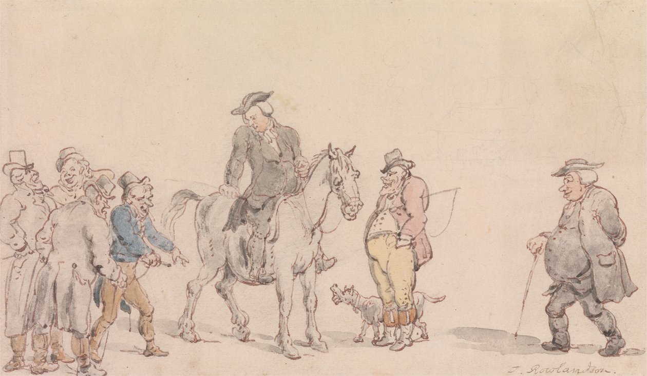 A wakefieldi helynök- A vikárius eladja a lovát alkotó: Thomas Rowlandson