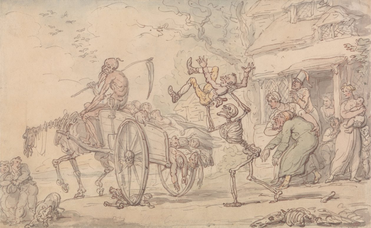 Idő és halál és Goody Barton alkotó: Thomas Rowlandson