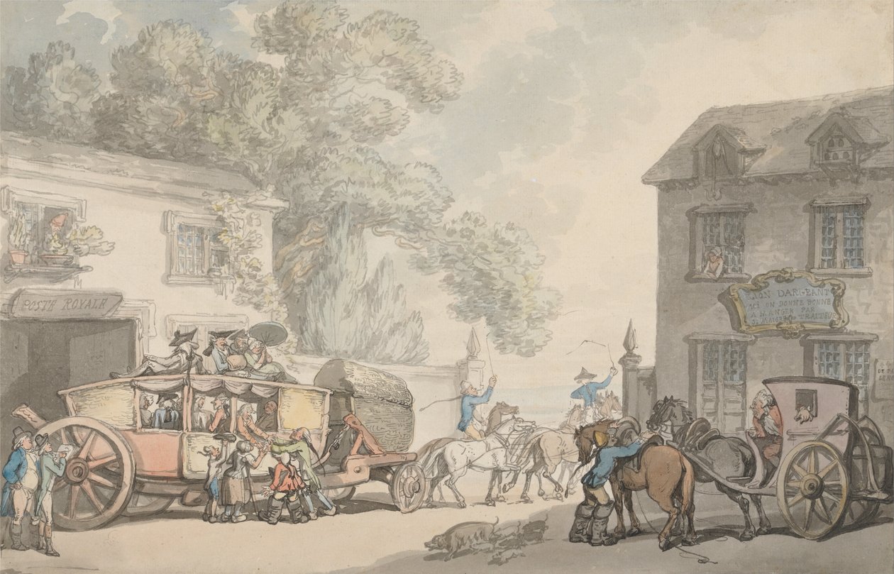 Utazás Franciaországban alkotó: Thomas Rowlandson
