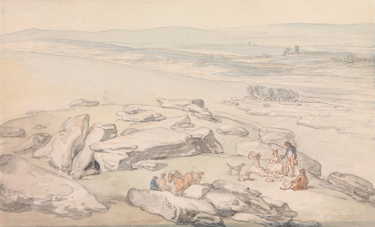 Nézet az Exmoor -on alkotó: Thomas Rowlandson