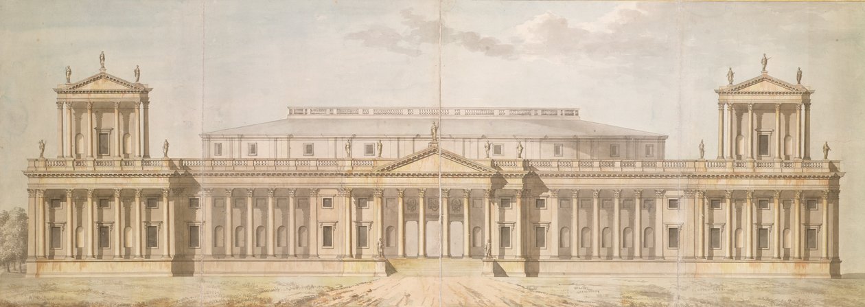Sandby, Thomas (1721-98): Tervezés egy nemzeti mauzóleum számára alkotó: Thomas Sandby
