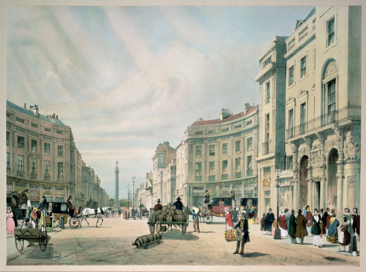 Oxford Circus, 1842 alkotó: Thomas Shotter Boys