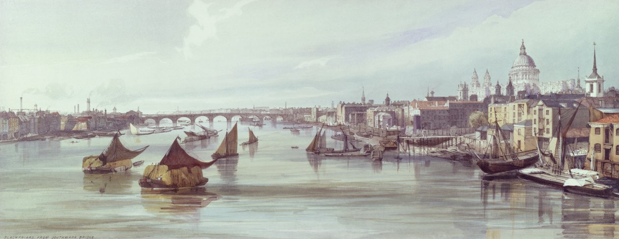 St. Pauls Cathedral and Blackfriars, 1842 (nyomtatott) alkotó: Thomas Shotter Boys