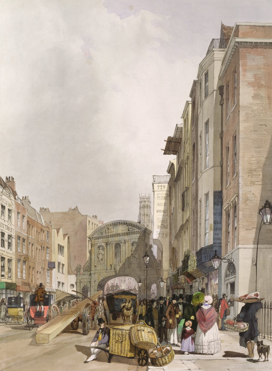 Temple Bar a Strandról, 1842 alkotó: Thomas Shotter Boys