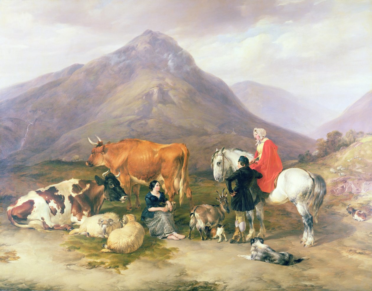 A hegyek között Cumberlandben alkotó: Thomas Sidney Cooper