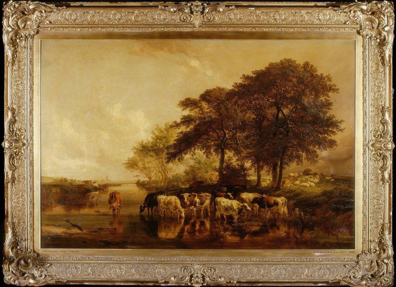 Canterbury Tonfordból (olaj) alkotó: Thomas Sidney Cooper