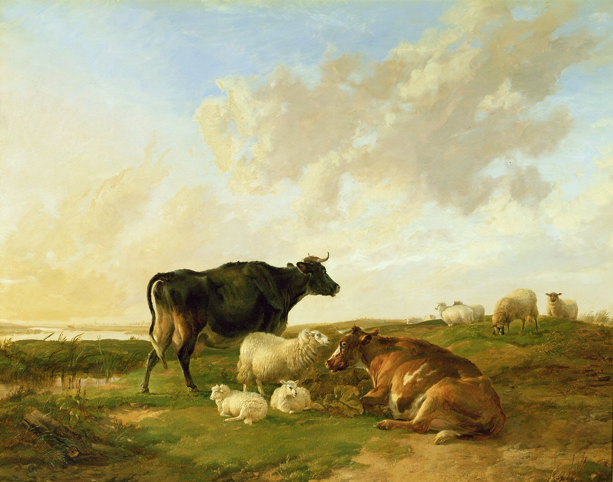 Táj tehenekkel és juhokkal, 1850 alkotó: Thomas Sidney Cooper