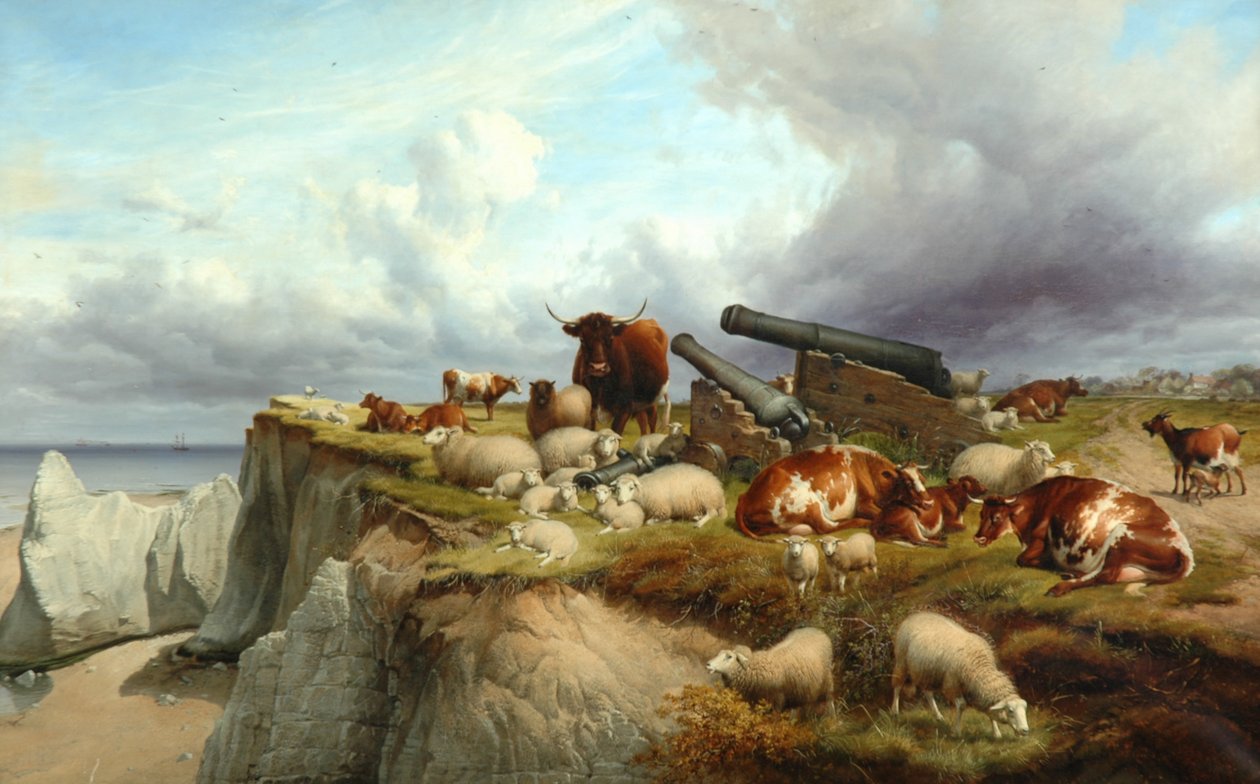Béke és háború, 1888 alkotó: Thomas Sidney Cooper