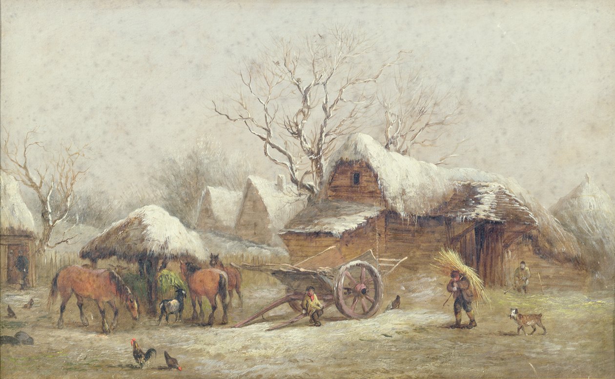 Egy téli tanyai jelenet alkotó: Thomas Smythe