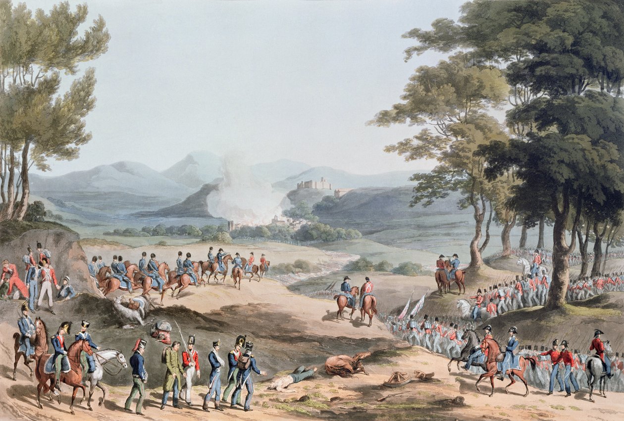 Pombal faluja, C. Turner metszete, 1811. március 11 alkotó: Thomas Staunton St. Clair