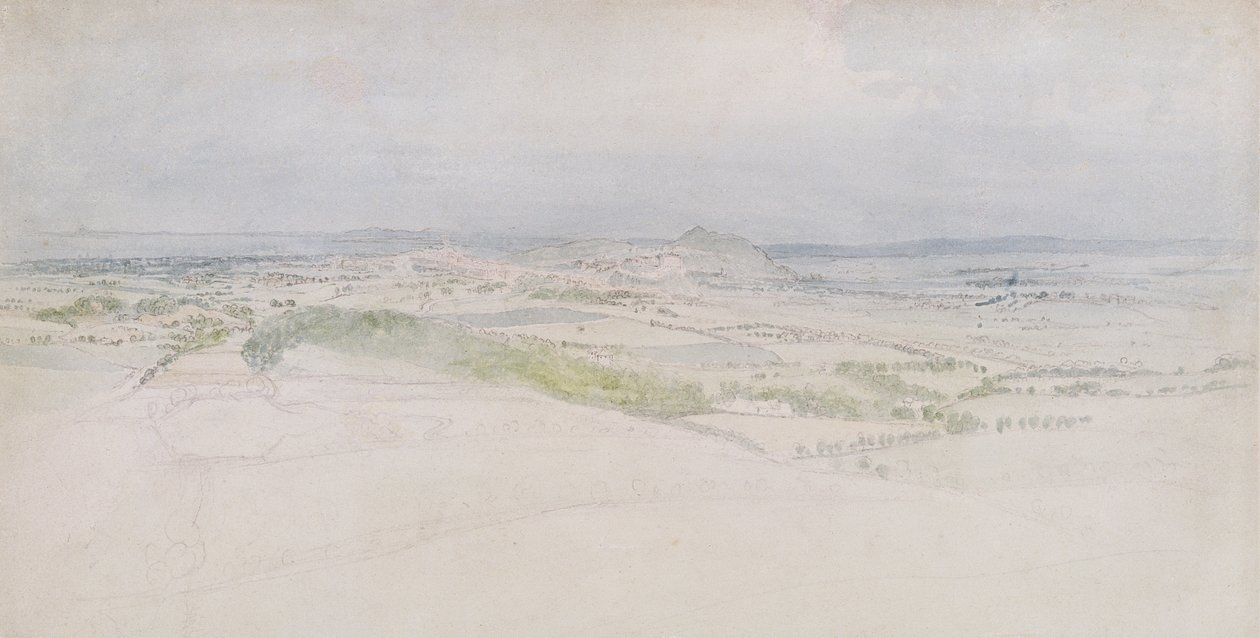 Edinburgh távoli kilátása, 1809 (wc grafit fölött, papíron) alkotó: Thomas Stothard