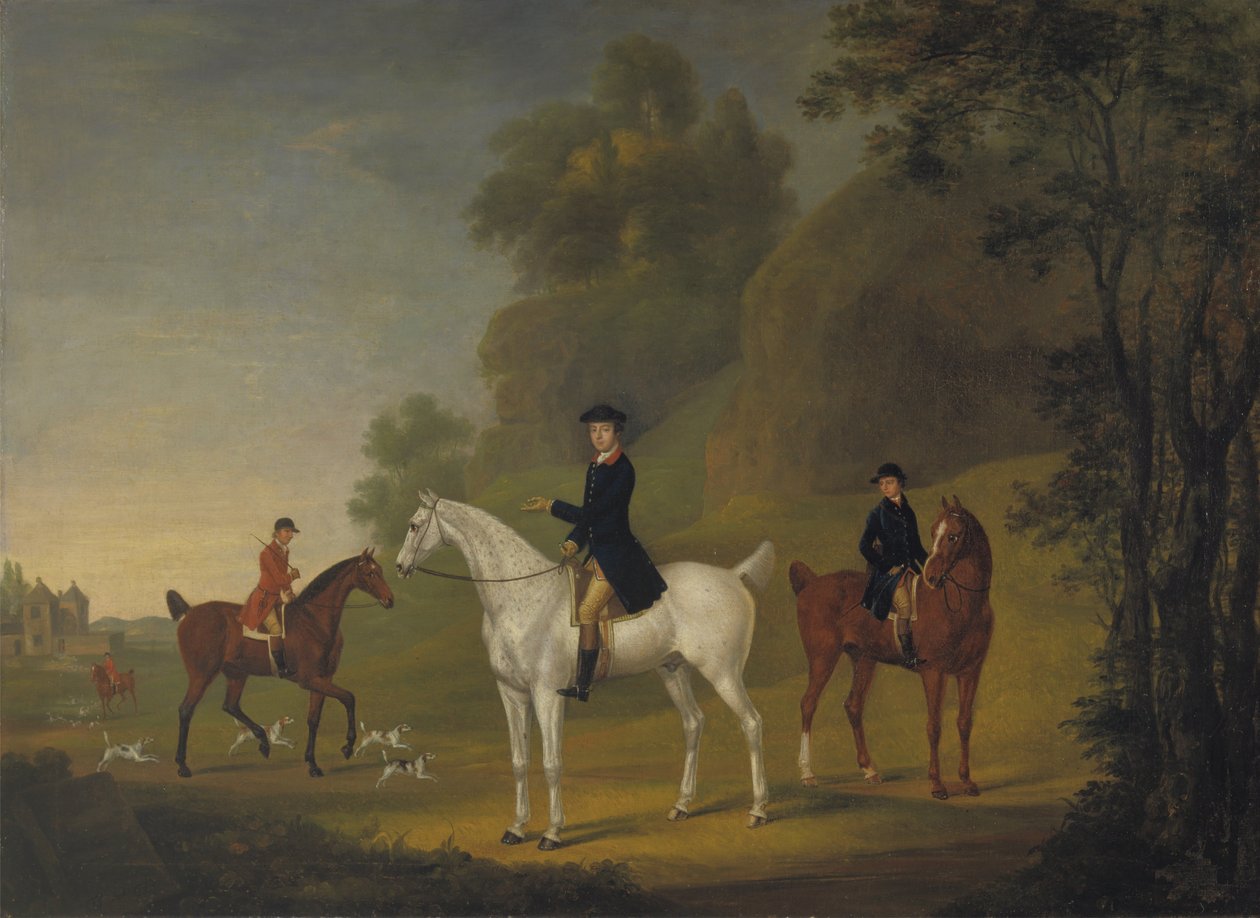 Lord Bulkeley és Harrierjei, vadásza, John Wells és Whipper-In R. Jennings alkotó: Thomas Stringer