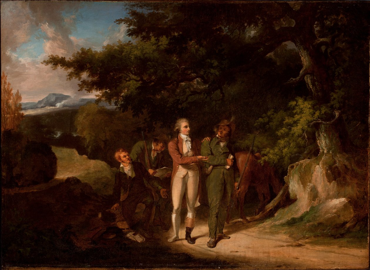 Andre őrnagy elfogása, 1812 alkotó: Thomas Sully