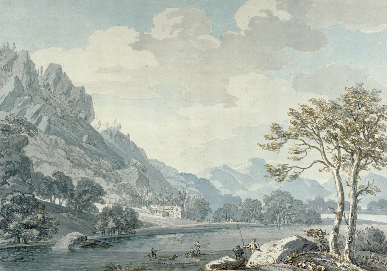 Kilátás Ullswaterre a Pooley hídról (wc papíron) alkotó: Thomas Sunderland