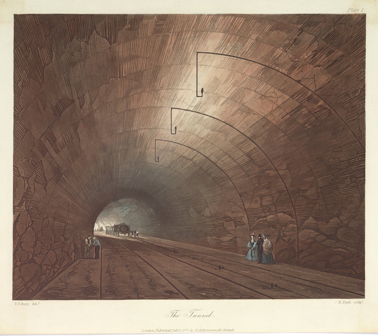 Az alagút, Henry Pyall (1795-1833) metszete, 1831 (színes akvatinta) alkotó: Thomas Talbot after Bury