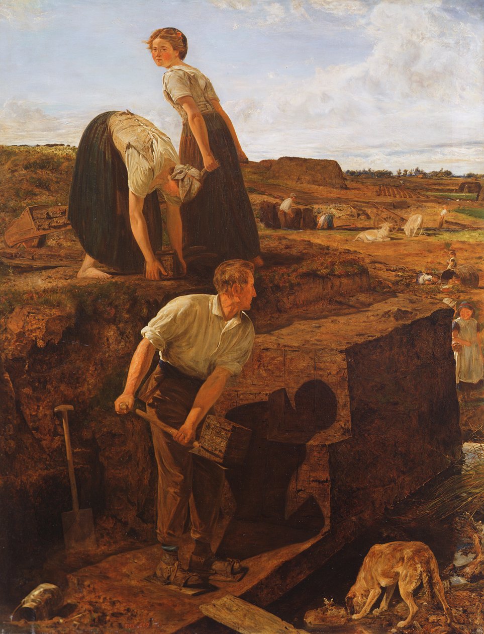 Tőzegbányászat, 1869 alkotó: Thomas Wade