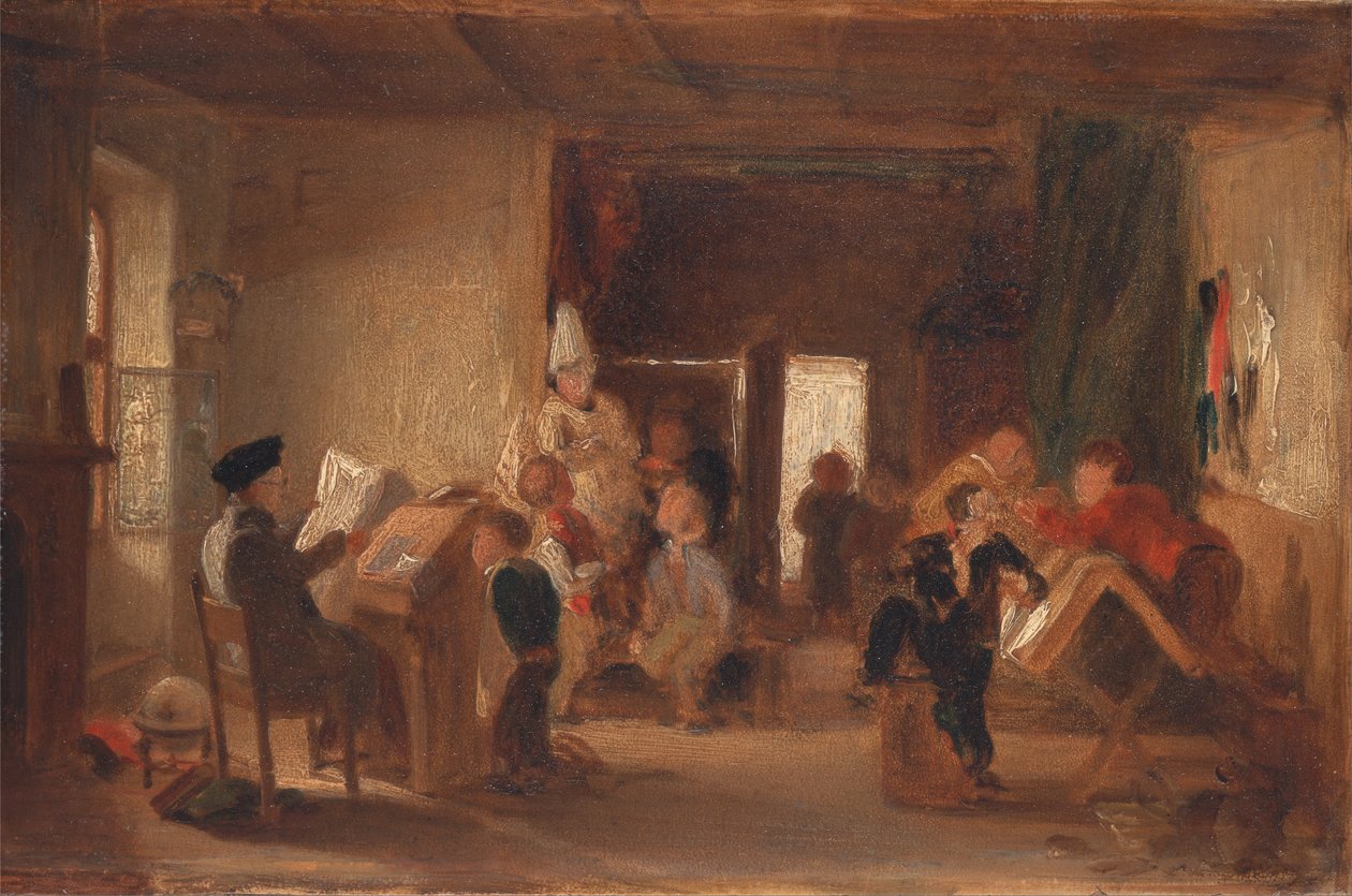 Tanulmány az Iskolaszobáról alkotó: Thomas Webster