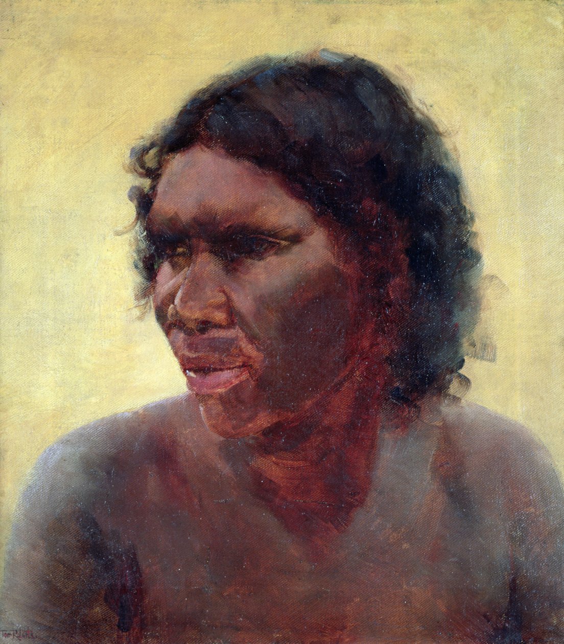 Aborigin portré, 1895 körül alkotó: Thomas William Roberts