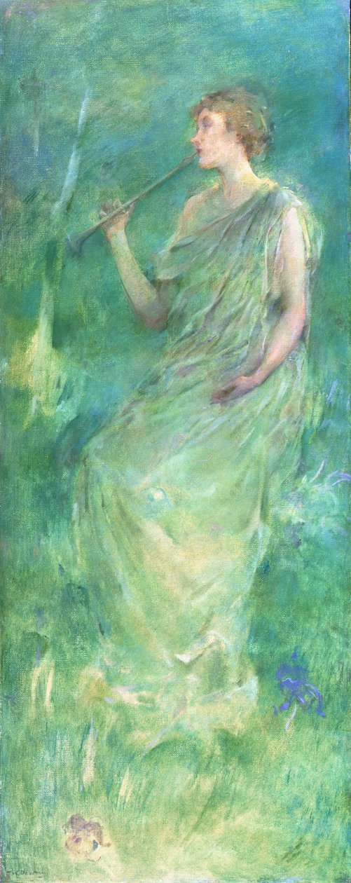 Zene, 1890-95 körül alkotó: Thomas Wilmer Dewing