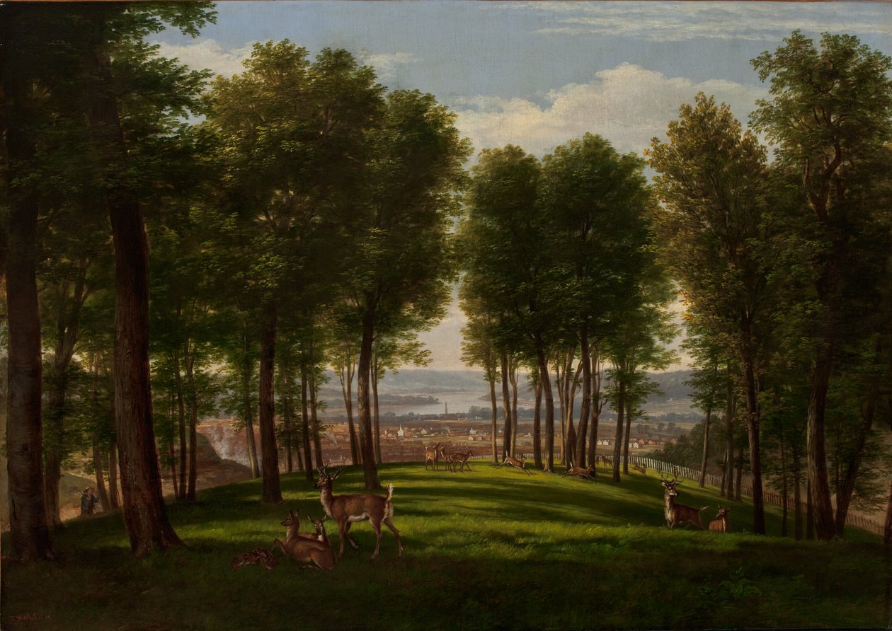 Kilátás az Ohio állambeli Cincinnatire alkotó: Thomas Worthington Whittredge