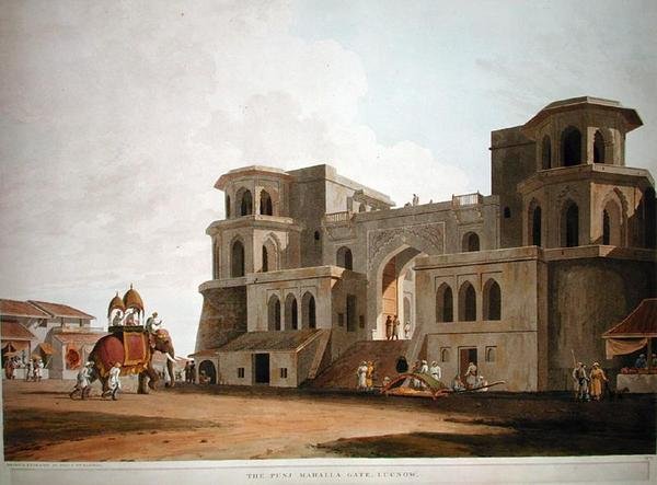 A Punj Mahalla Gate, Lucnow, 1801-ben jelent meg alkotó: Thomas und William Daniell