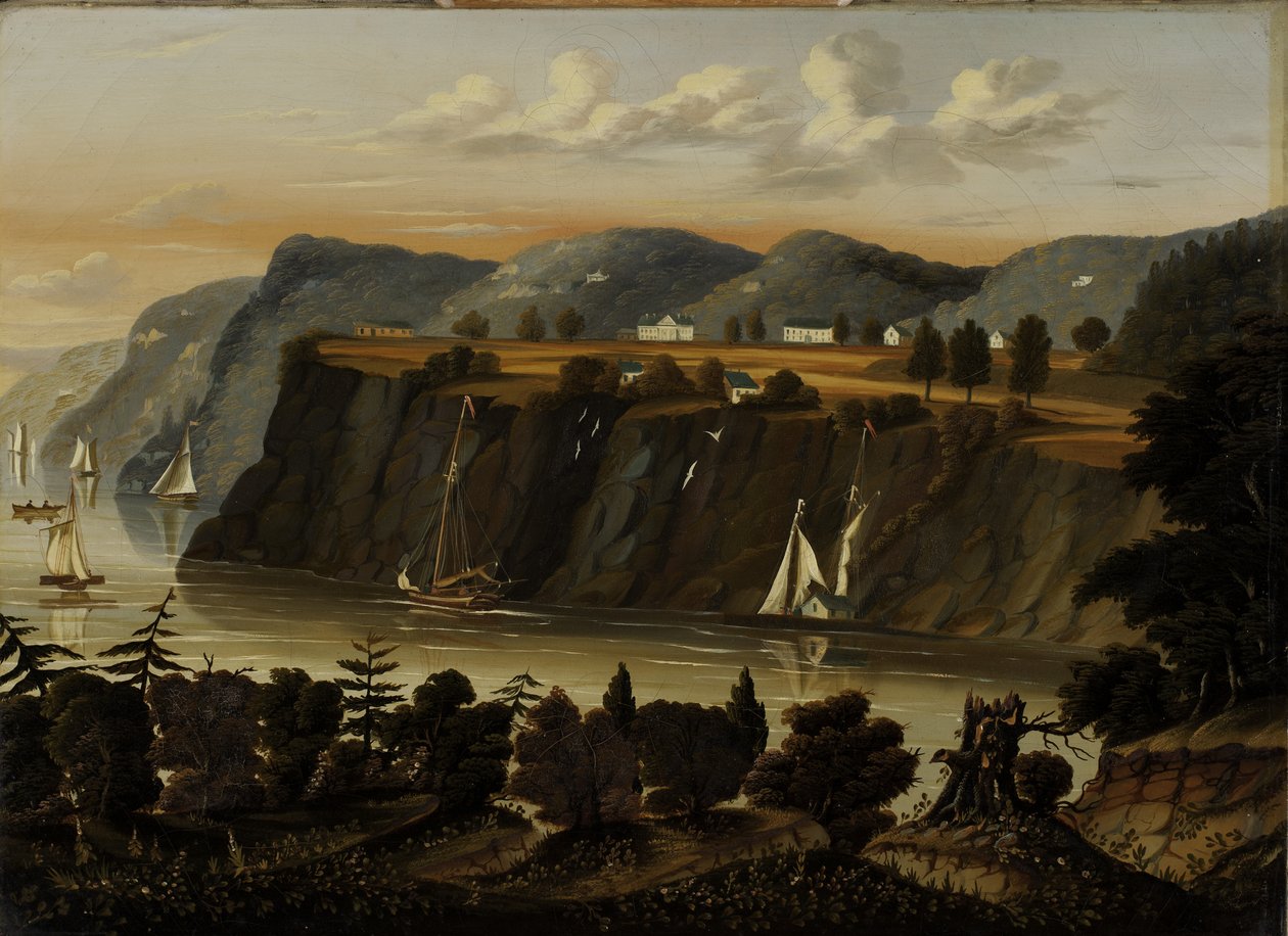 West Point látképe, 1840-1860 alkotó: Thomas Chambers