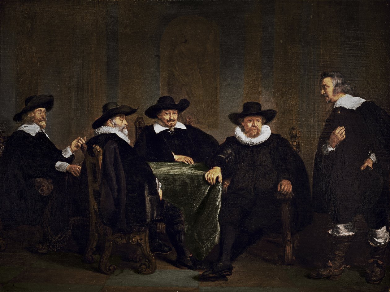 Amszterdam négy polgármestere tudomást szerzett Maria de’ Medici 1638. szeptember 1-i érkezéséről alkotó: Thomas de Keyser