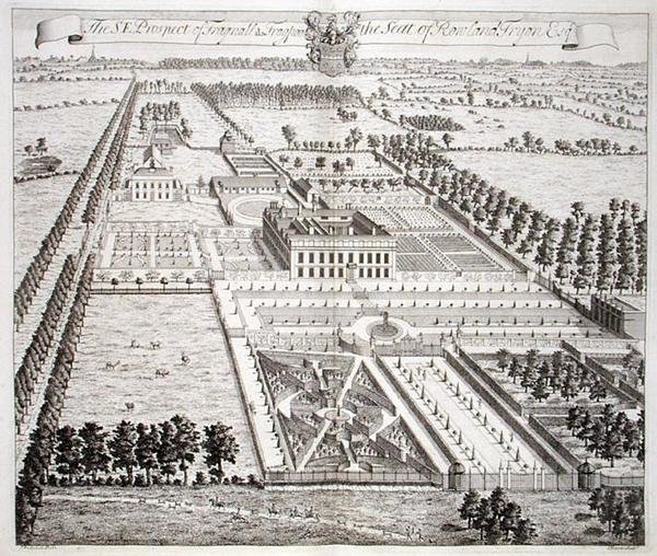 Frogpool délkeleti kilátása, Rowland Fdyon székhelye, a „Thirty Six Different Views of Noblemen and Gentlemen