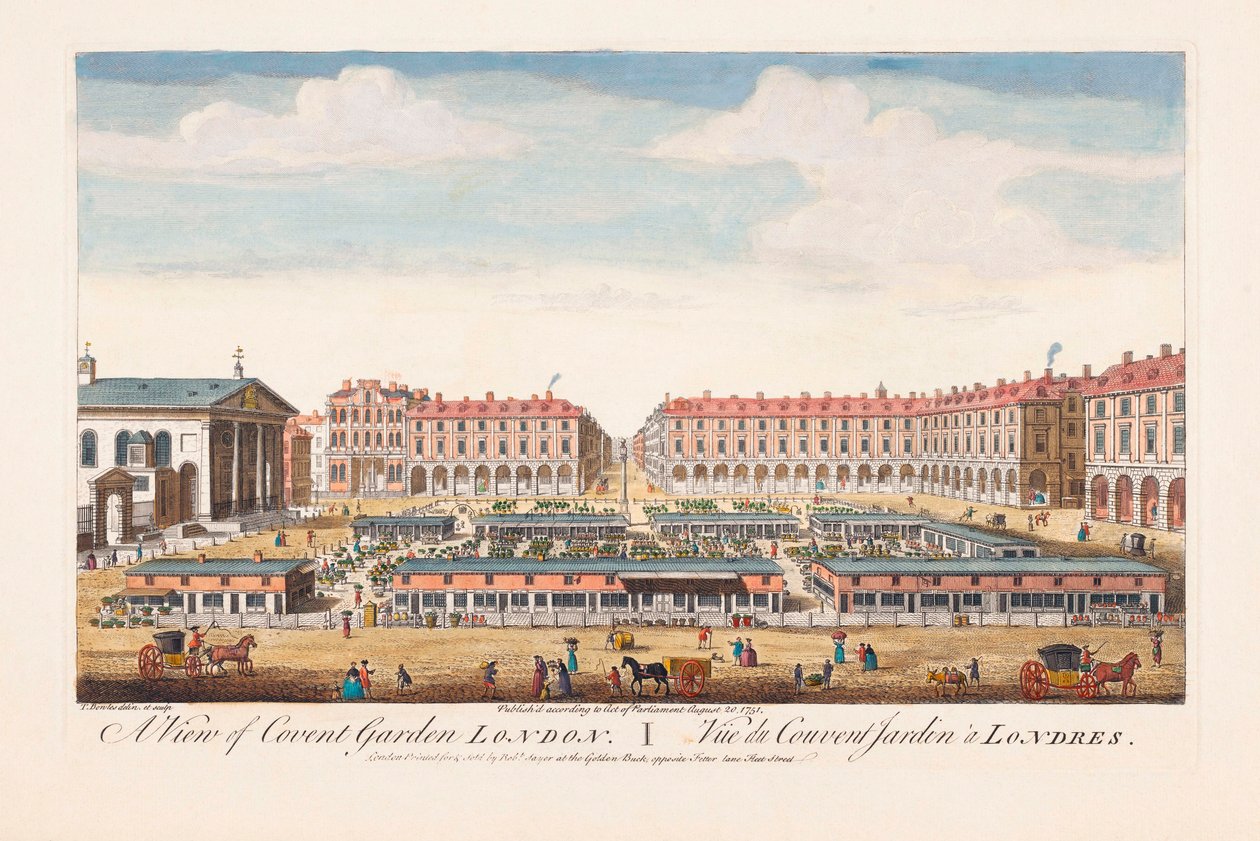 Kilátás a londoni Covent Gardenre alkotó: Thomas (after) Bowles