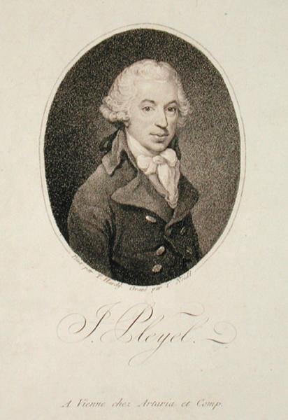 Ignace Pleyel (1757-1831) portréja, amelyet Johann Joseph Neidl (1776-1832) vésett (metszet) alkotó: Thomas (after) Hardy
