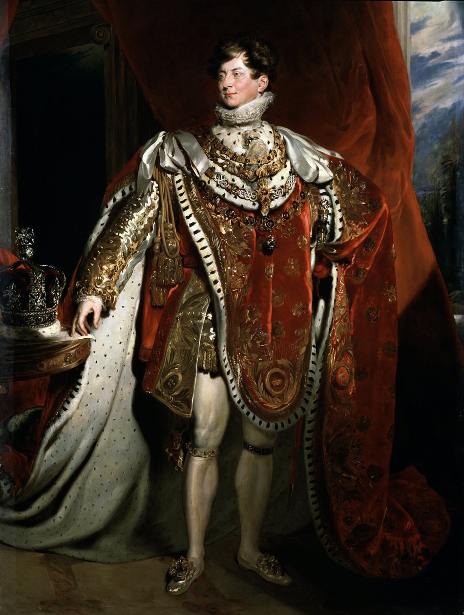 IV. György angol király portréja, részlet alkotó: Thomas (after) Lawrence