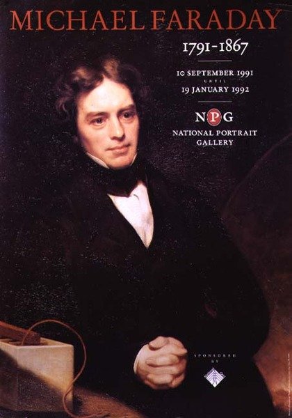 A National Portré Gallery „Michael Faraday” kiállításának plakátja alkotó: Thomas (after) Phillips