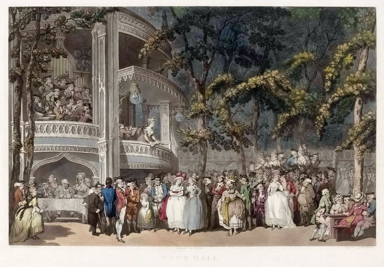 Vauxhall Gardens, London a 18. században alkotó: Thomas (after) Rowlandson