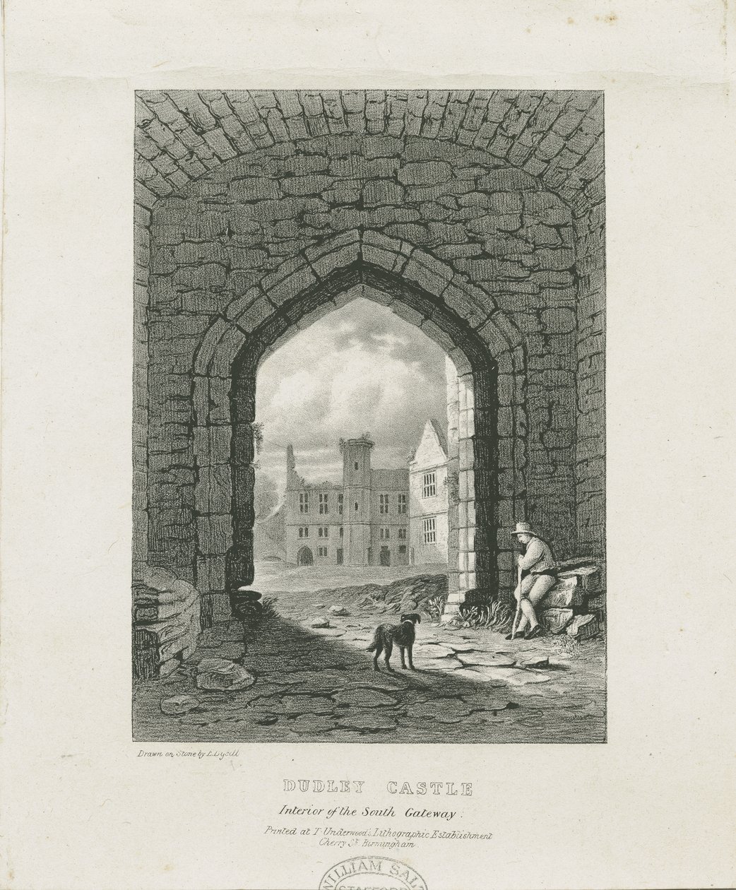 Dudley kastély – The Keep: metszet, és [?19. század] (nyomtatás) alkotó: Thomas (after) Underwood