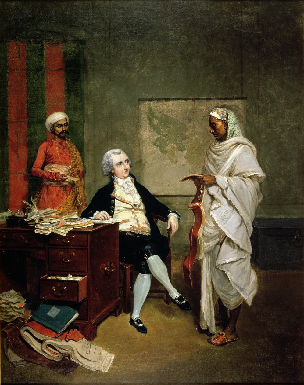 Foster 638 (138) John Mowbray pénzügynökével, Baniannal, 1790 körül alkotó: Thomas (attr. to) Hickey