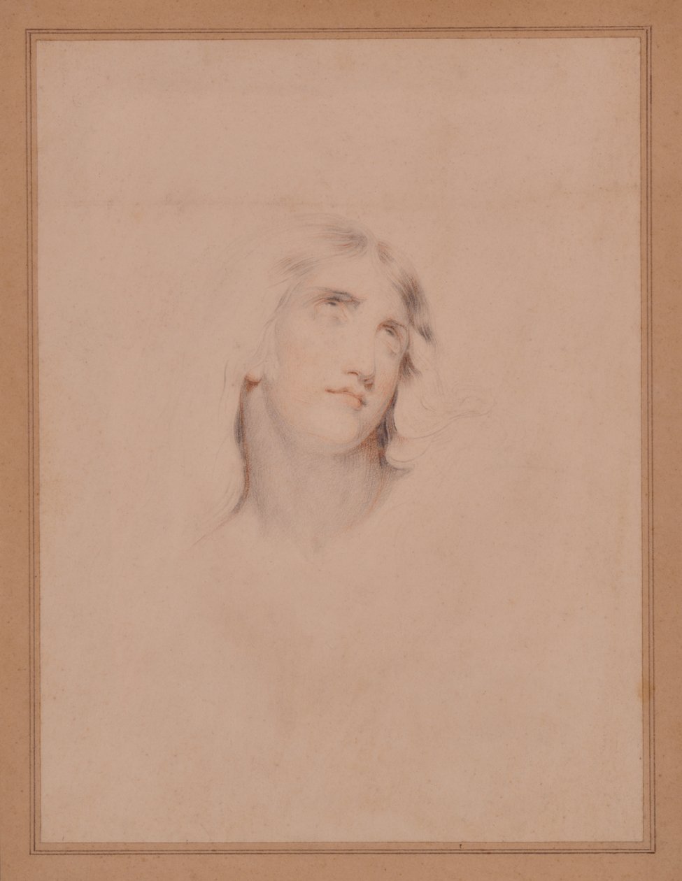 Egy fiatalember feje extázisban alkotó: Thomas (attr. to) Lawrence