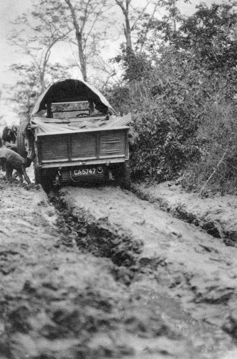 Szántás sárban, Bulawayotól Dettig, Dél-Rhodesia, 1924-c1925 1927. alkotó: Thomas A. Glover