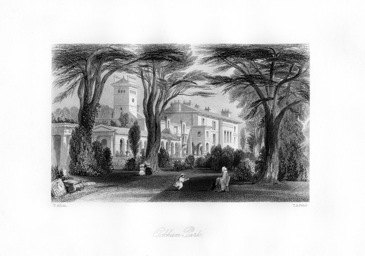 Ockham Park, Surrey, 19. század. alkotó: Thomas Abel Prior