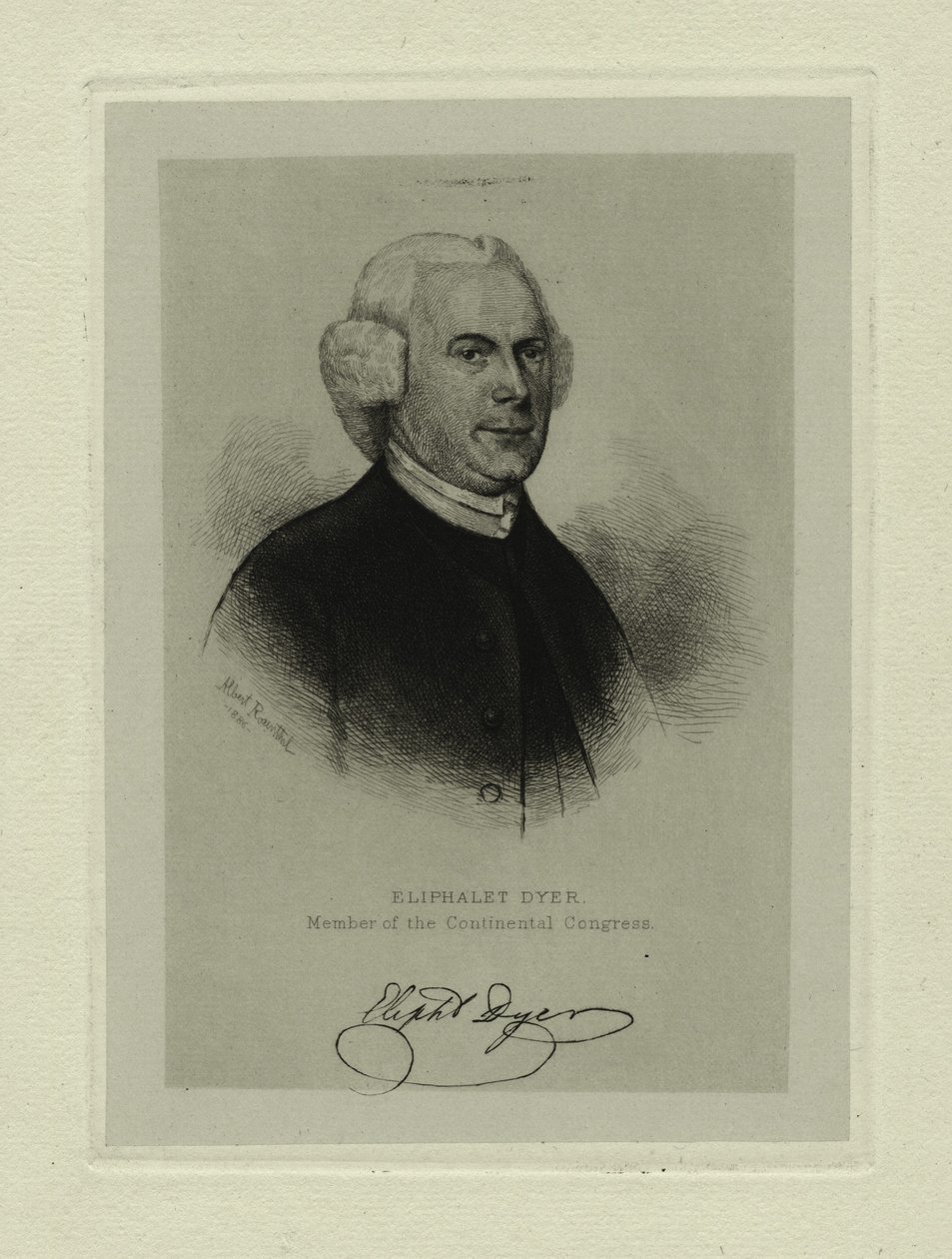 Eliphalet Dyer (rézkarc) alkotó: Thomas Addis (after) Emmet