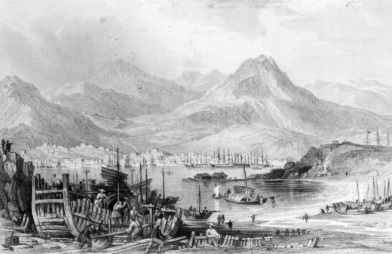 Hong-Kong Kow-loonból, Samuel Fisher metszetével alkotó: Thomas Allom