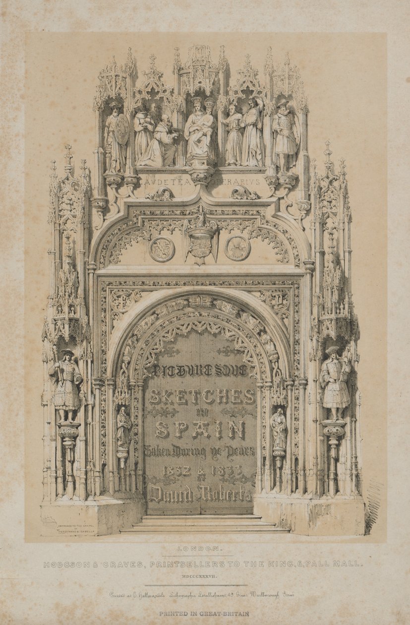 Festői vázlatok Spanyolországban: Címlap, 1837. alkotó: Thomas Allom