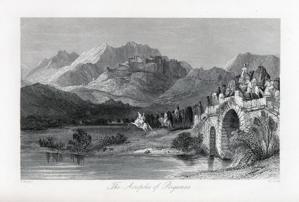 A pergamoni Akropolisz, 1882 alkotó: Thomas Allom