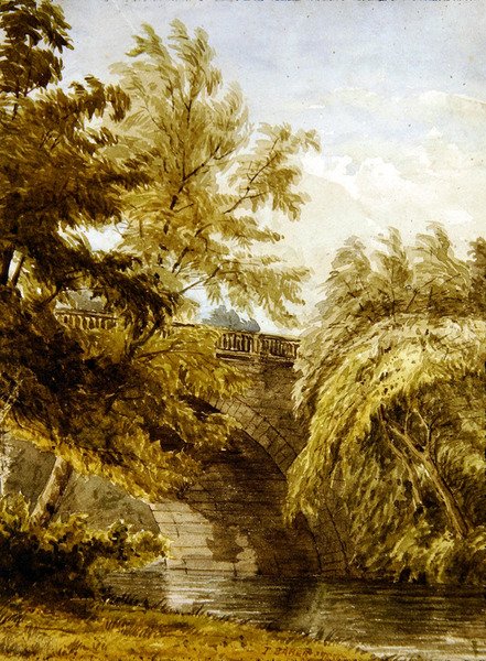 Tájkép (akvarell, papír) alkotó: Thomas Baker