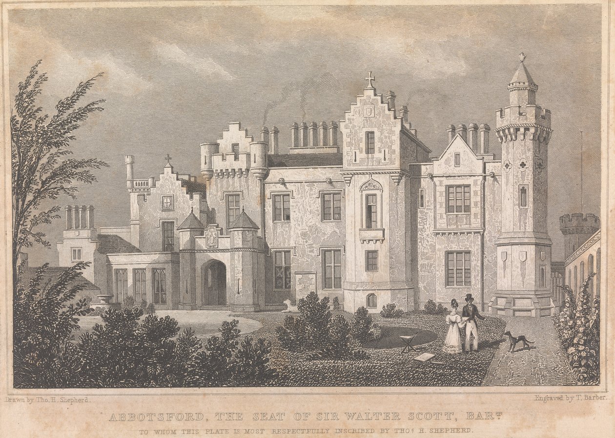 Abbotsford, Sir Walter Scott Bart székhelye; oldal – (Első kötet) alkotó: Thomas Barber