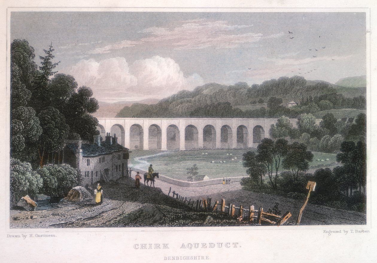 Chirk vízvezeték az Ellesmere-csatornán, 1829 alkotó: Thomas Barber