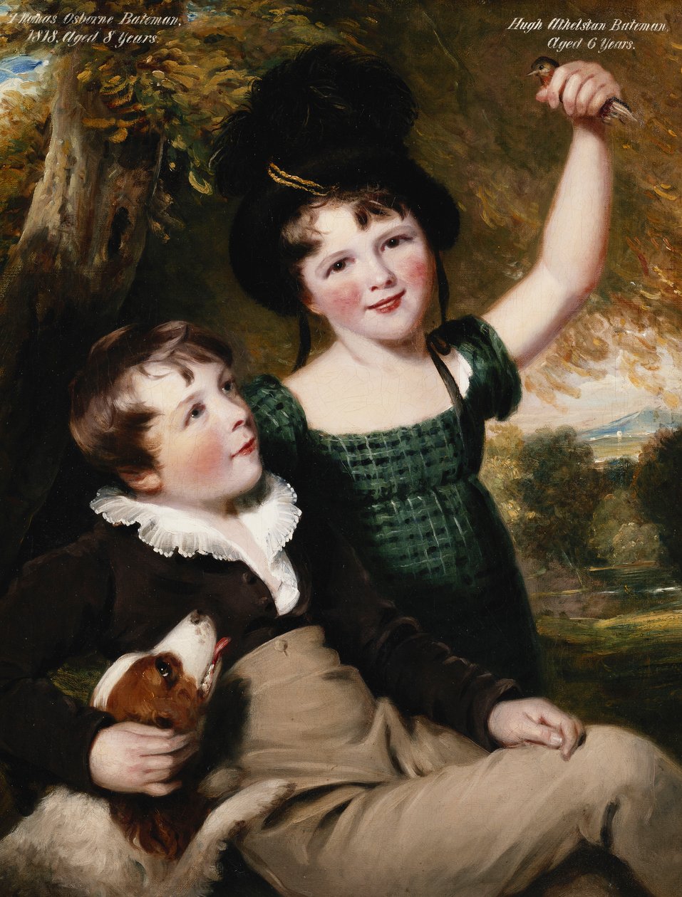 Thomas Osborne Bateman 8 éves portréja testvérével, Hugh Athelstannal, 6 éves, 1818 alkotó: Thomas Barber