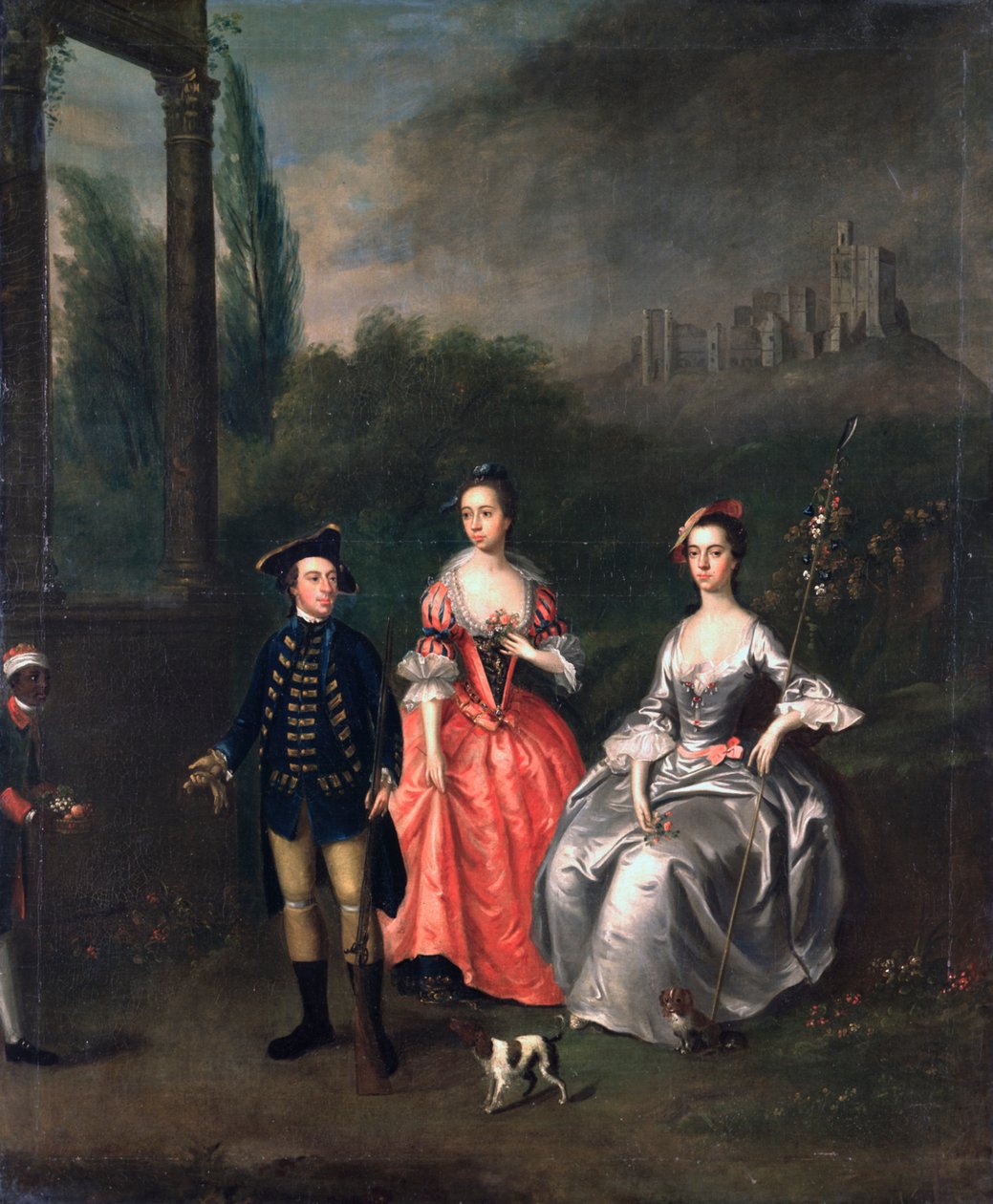 Fenwick kapitány, felesége Isabella Orde és Ann nővére portréja, 1746 körül alkotó: Thomas Bardwell