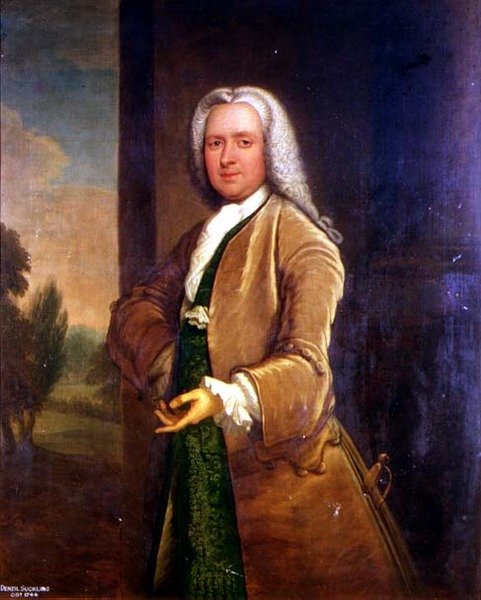 Denzil Suckling (†1744) portréja (olaj) alkotó: Thomas Bardwell