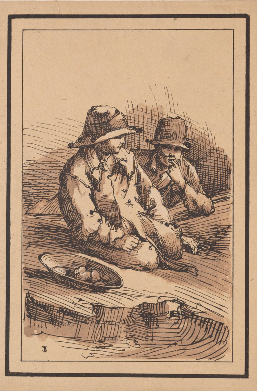 Rusztikus figurák: Két fiú, 1801. alkotó: Thomas Barker